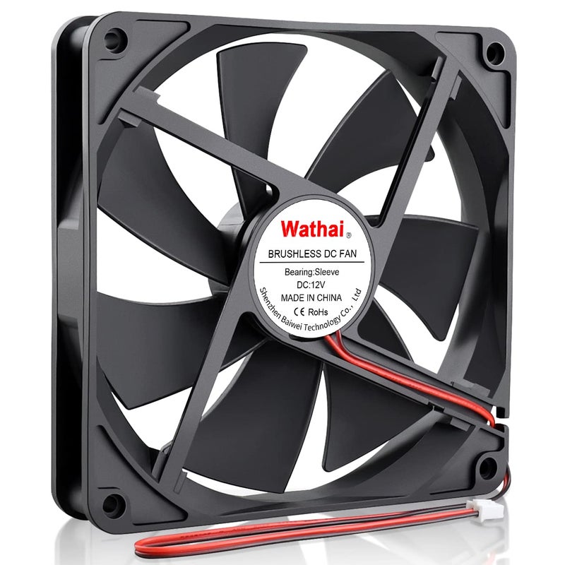 Wathai 140mm Case Fan 12V DC Brushless High Performance Cooling Fan 140x25mm - Image 1